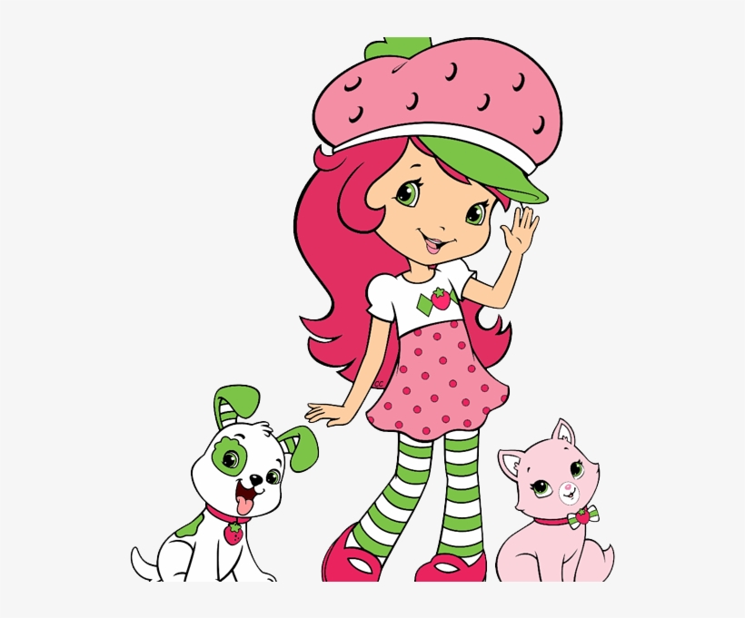 Strawberry Shortcake Cartoon Strawberry Shortcake Berry - Strawberry Shortcake With Pupcake And Custard, transparent png #9496775