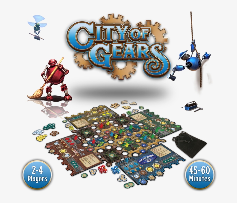 City Of Gears - City Of Gears Board Game, transparent png #9497055