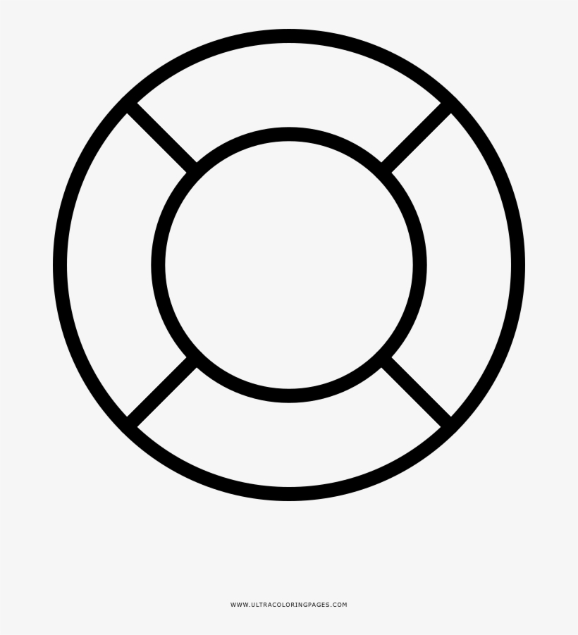 Lifesaver Coloring Page - Circle Shapes, transparent png #9497563
