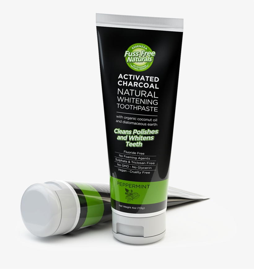 Fuss Free Naturals Activated Charcoal Toothpaste - Toothpaste, transparent png #9499583