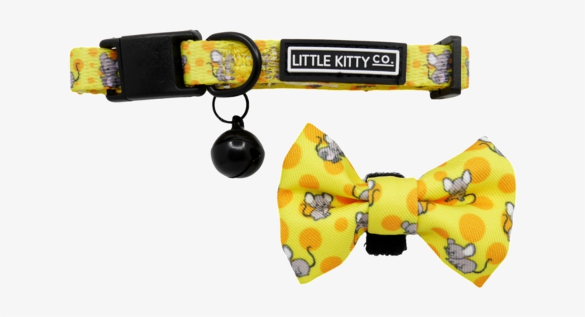 Cheesin' Around Collar And Bow Tie - Leash, transparent png #9499882