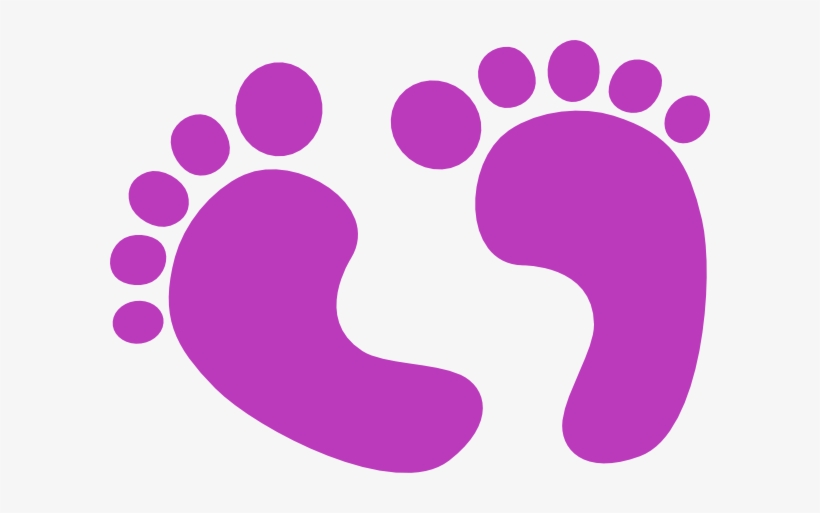 Colorful Footprints Png Download - Purple Feet Clipart, transparent png #950172
