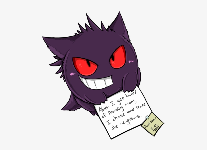 Gengar Shame - Pokemon Female Gengar, transparent png #950270