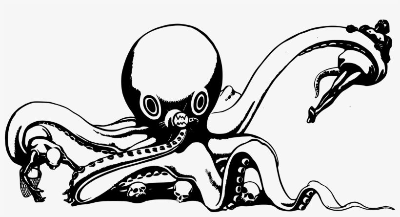 This Free Icons Png Design Of Killer Octopus And Skulls, transparent png #950851