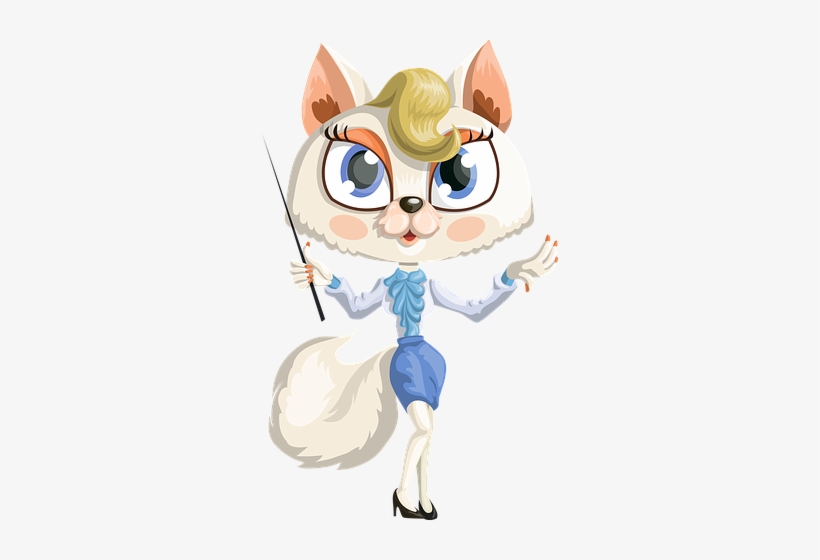 Cat Vector Graphics - Cat Teacher Png, transparent png #950854