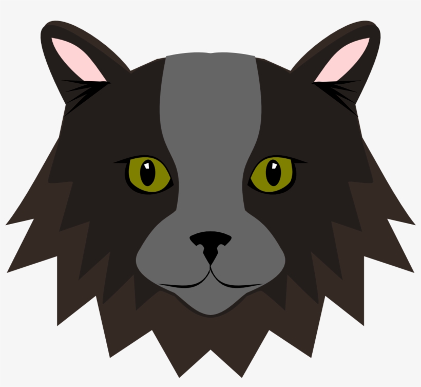 Longhair Russian Blue Cat Vector Illustration - Cat, transparent png #950884