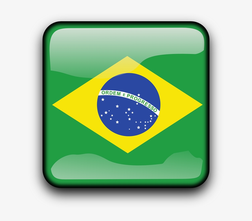 Button Brazil, Flag, Country, Nationality, Square, - Brazilian Flag, transparent png #950908