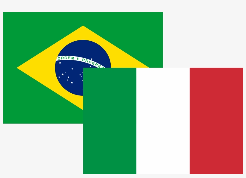 Open - Italy And Brazil Flag, transparent png #951018