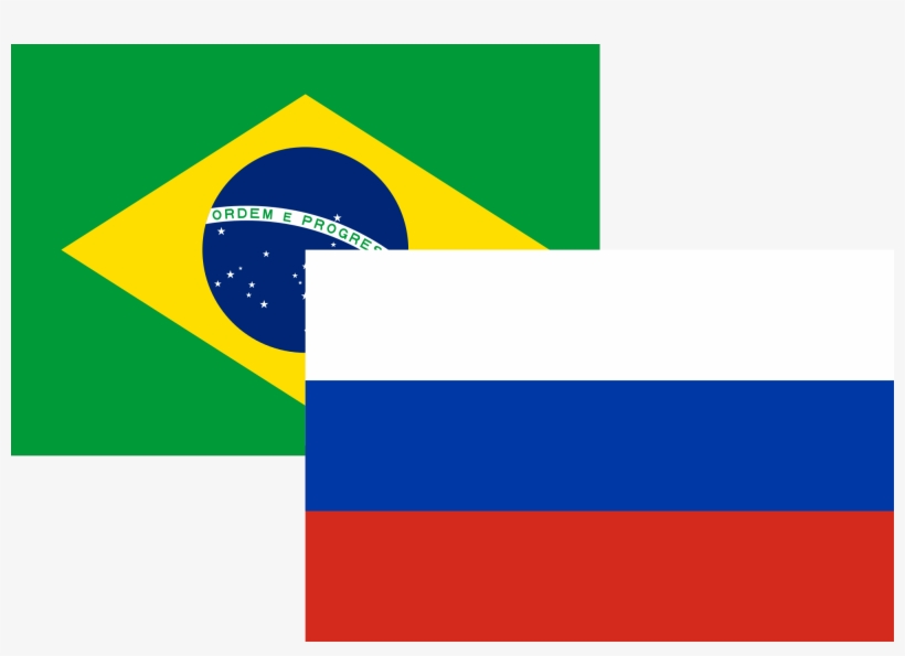Open - Russia And Brazil Flag, transparent png #951075