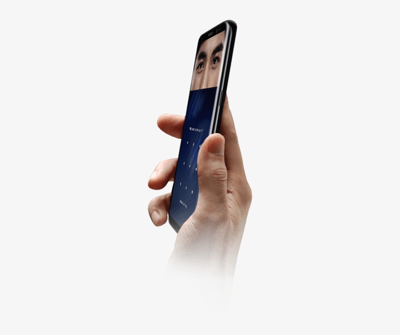 Galaxy S8 Being Held Up For Iris Scanning - Samsung Galaxy S8, transparent png #951398