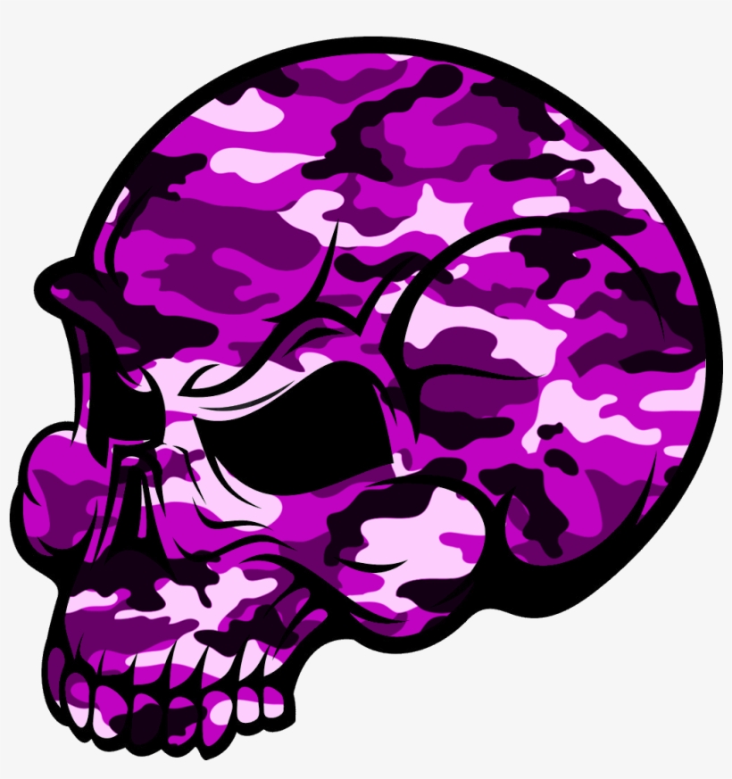 Skull Pink Camouflage Image - Camo Skull, transparent png #951462