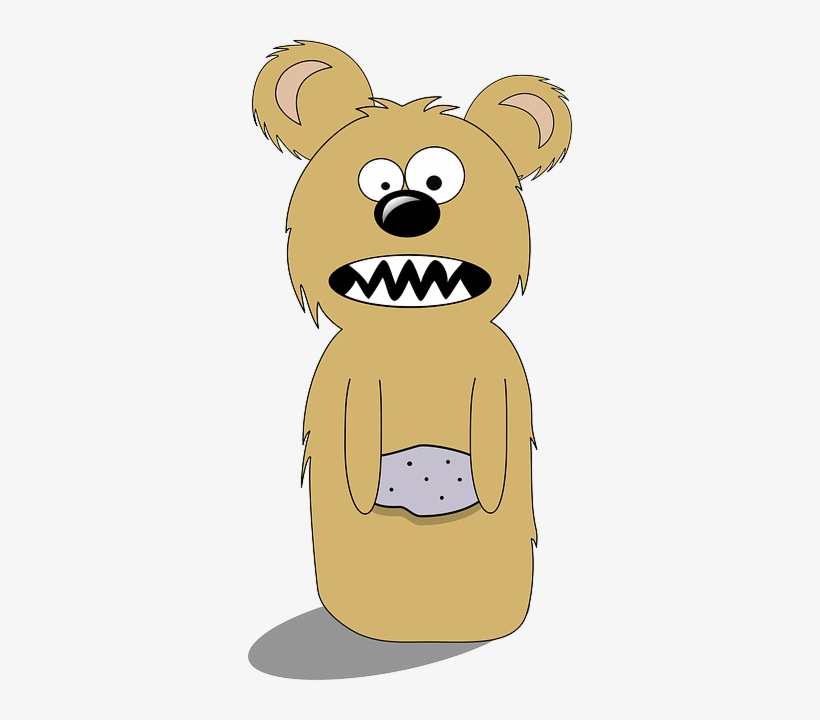 Rock, Cartoon, Stones, Stone, Eater, Animal, Teeth - Custom Funny Bear Shower Curtain, transparent png #951577