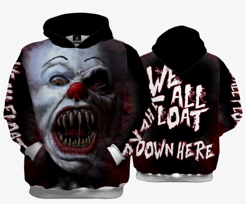 Evil Clown Hoody - Quantum Boutique Full Printed Women's Tank Top,, transparent png #951642