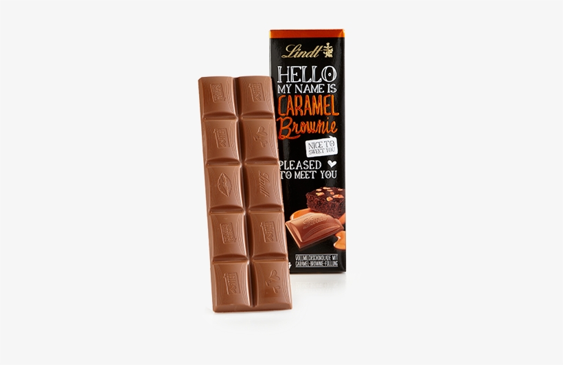 Image For Caramel Brownie Hello Bar From Lindtusa - Lindt Hello Caramel Browine - 3.5 Oz Bar, transparent png #951742