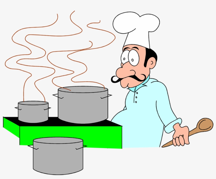 Free Stock Photos - Cartoon Chef At The Stove, transparent png #951893