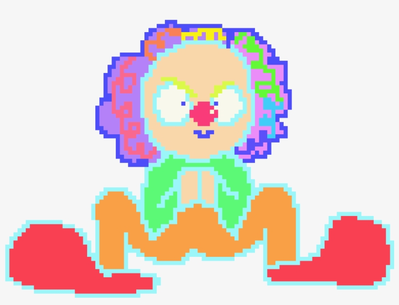 Evil Squatting Plotting Clown - Pixel Art, transparent png #952056