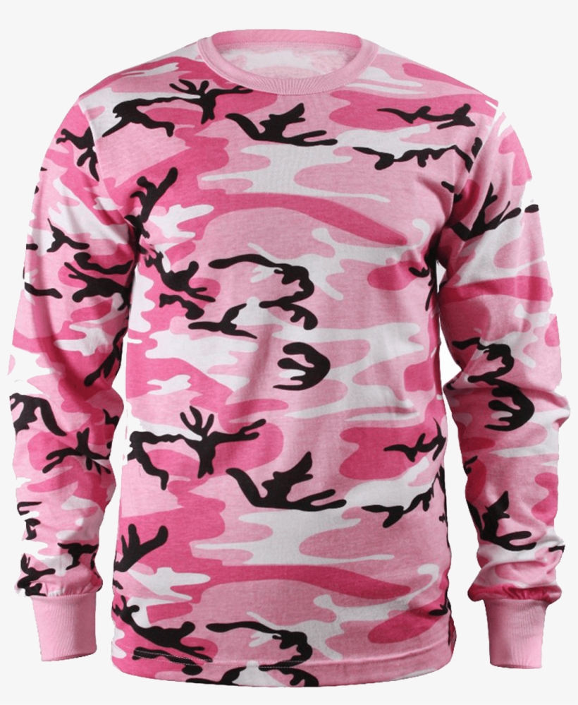 Rothco Long Sleeve Camo T-shirts - Rothco Long Sleeve T-shirt/pink Camo, Large, transparent png #952122