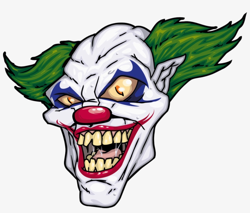 Joker Evil Clown Illustration - Scary Clown Cartoon, transparent png #952290