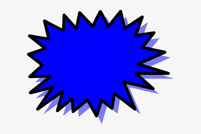 Blue Stars Explode Royalty Free Vector Clip Art Image - Blue Pow Clipart, transparent png #952458