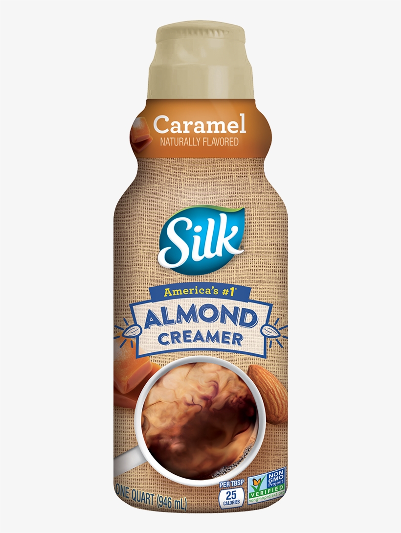 Silk Caramel Almond Creamer - Silk Vanilla Almond Creamer 16 Fl. Oz. Bottle, transparent png #952675