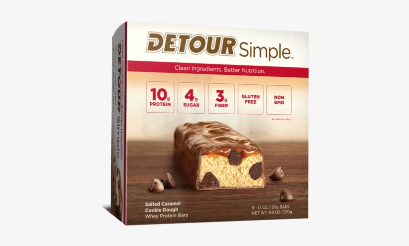 Salted Caramel Cookie Dough - Detour Simple Bar, Salted Caramel Cookie Dough, 9 Count, transparent png #952696