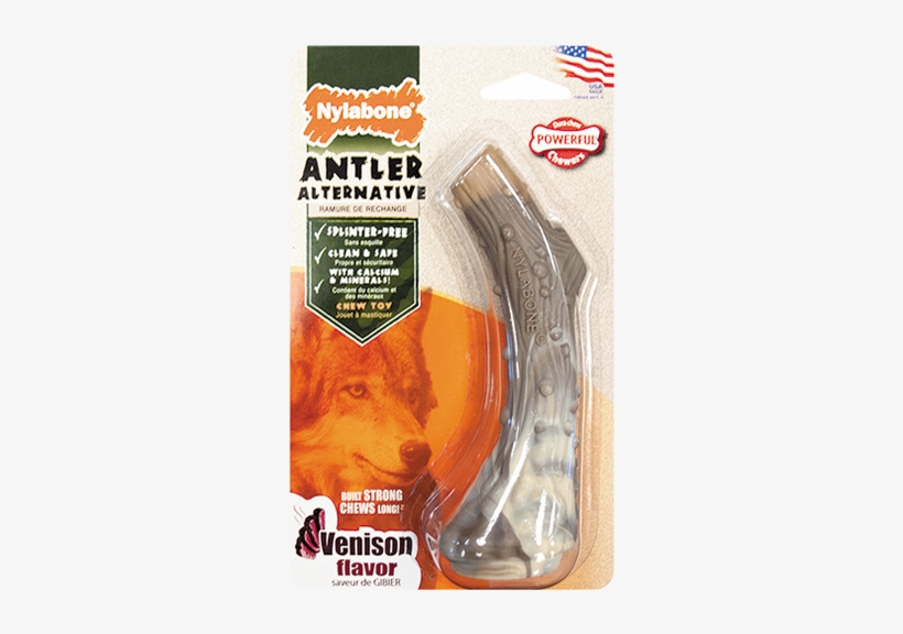 Nylabone Antler - Nylabone Dura Chew Nylon Antler Dog Chew Toy Medium, transparent png #952884