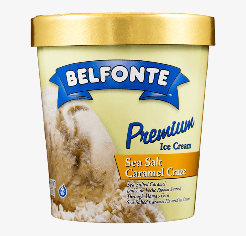 Sea Salt Caramel - Belfonte Ice Cream, Premium, Chocolate - 1.75 Qt, transparent png #952885