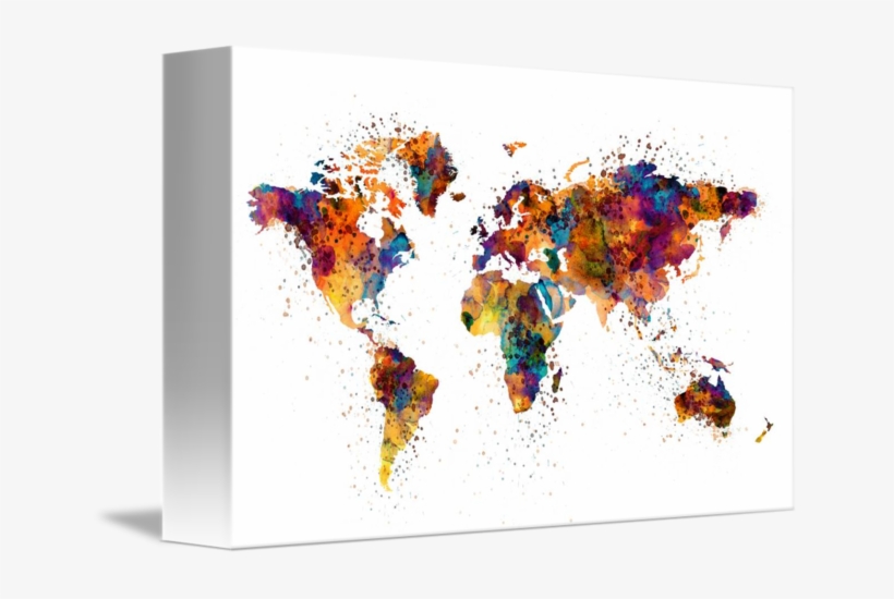 "world Map" By Marian Voicu, Bucharest // Watercolor - Hq World Map Blue, transparent png #953124