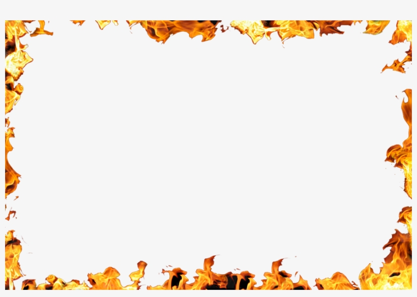 Fire Border Png - Transparent Flame Frame Png, transparent png #953261