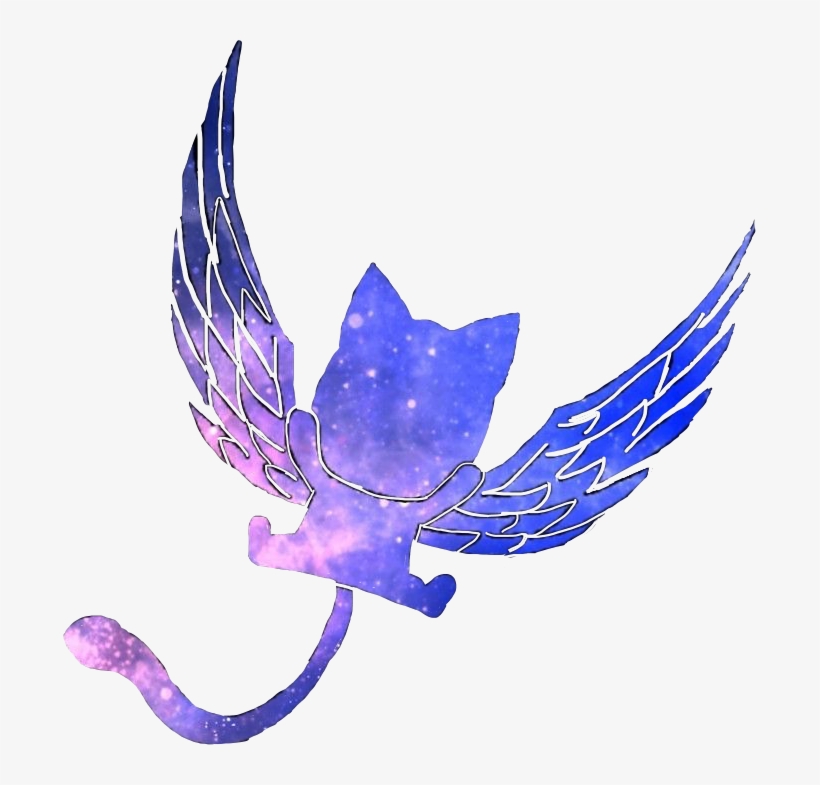 Fairytail Happy Anime Cat Flyingcat Galaxy Freetoedit - Picsart Photo Studio, transparent png #954102