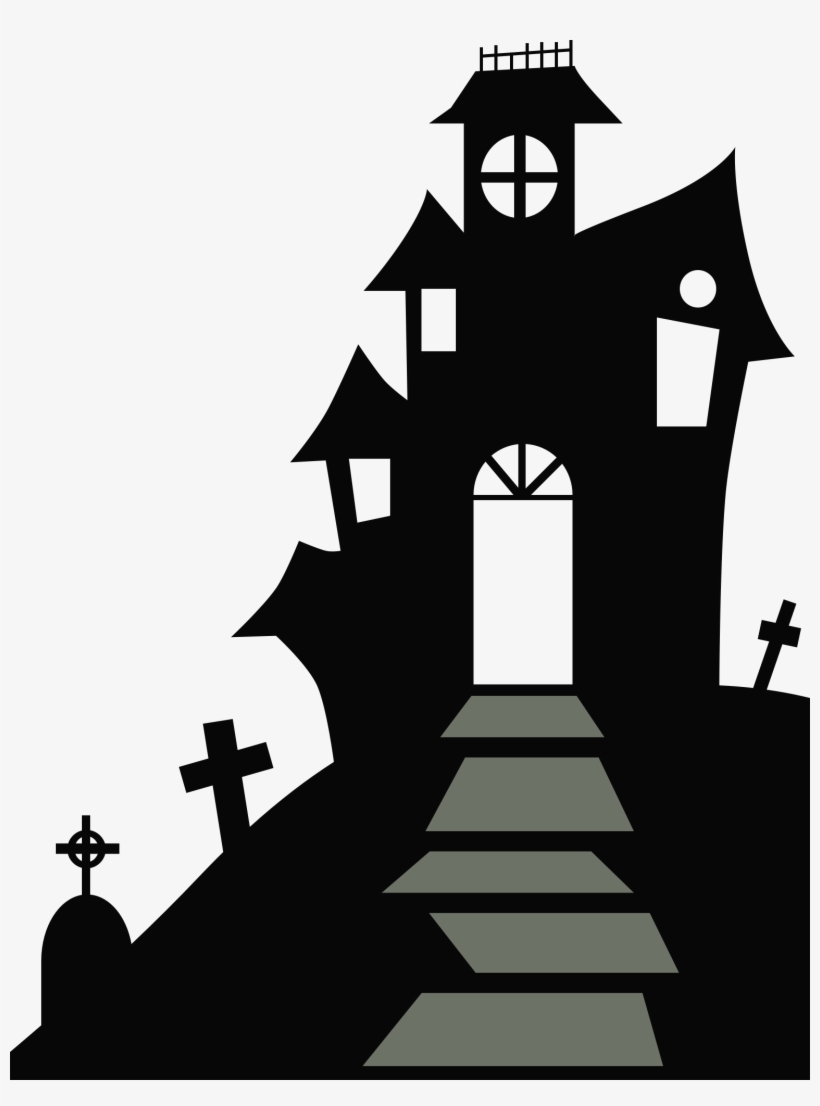 Haunted House Silhouette Png - Transparent Haunted House Silhouette, transparent png #954215