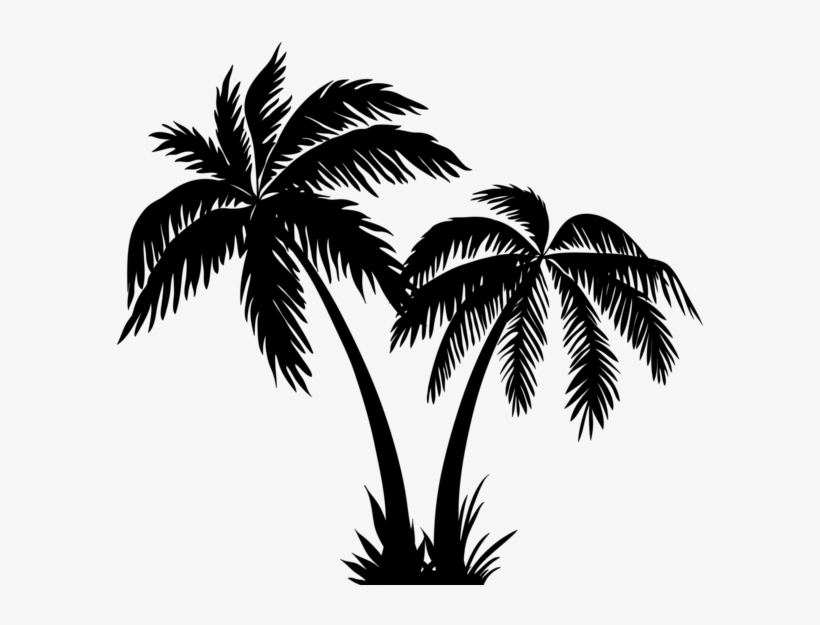 Palms Silhouette Clip Art Png Image - Palm Tree Silhouette Png, transparent png #954258