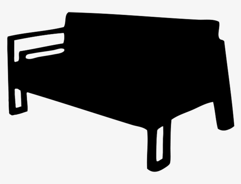 Silhouette Clipart - Silhouette Of An Sofa Png, transparent png #954280