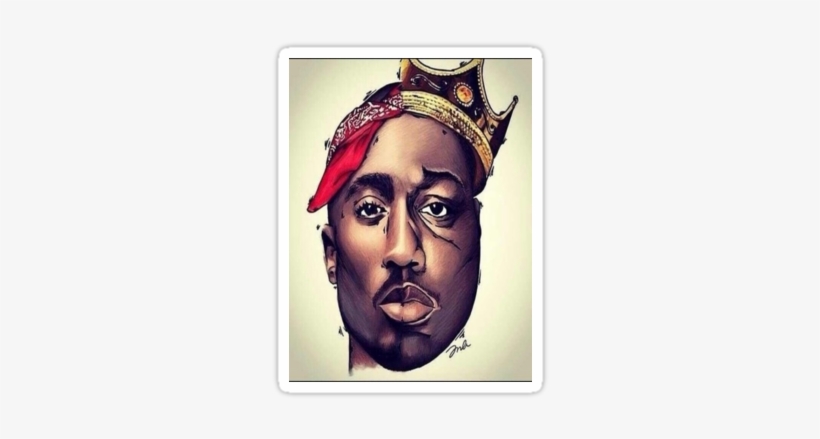 Biggie Smalls And Tupac Drawing - 2pac Y Biggie Smalls, transparent png #954537