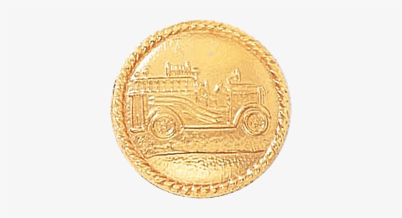 Fire Truck Seal With Rope Border - Coin, transparent png #954611