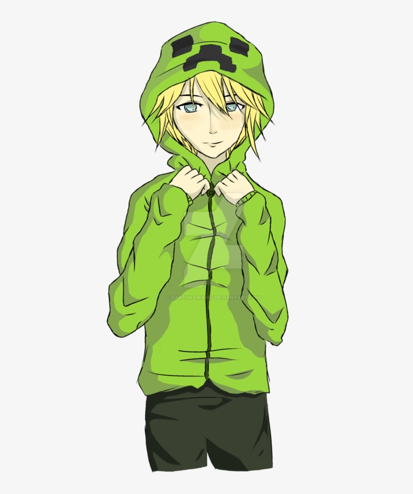 Picture Library Stock Boy By Darthkawaii On Deviantart - Minecraft Anime Creeper Boy, transparent png #955180