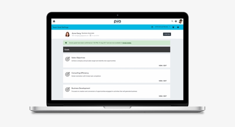 Collaborative, Continuous Goal Setting - Setting Goals In Piiq, transparent png #955212