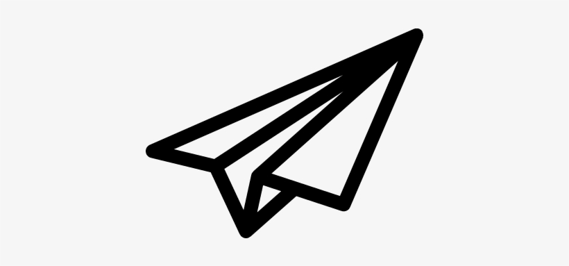 Paper Airplane Outline Vector - Paper Airplane Symbol, transparent png #955380