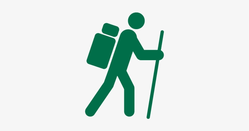 Hiker - Walking Trail Icon, transparent png #955577