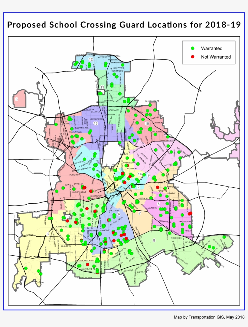 Dallas Ensures Students Will Be Safe Walking To And - Map, transparent png #955665