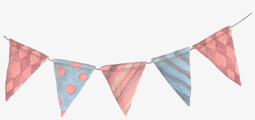 Image Library Stock Paper Banner Bunting Pennon Clip - Flags On A Line, transparent png #955740