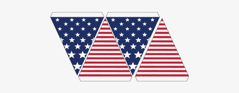 Get It Now - American Flag Bunting Template, transparent png #955975