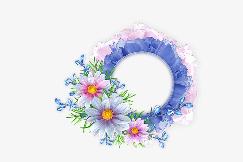 Pink Round Floral Frame, transparent png #956026