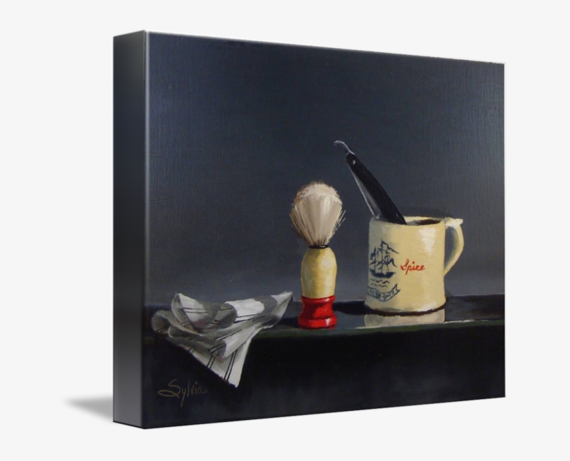 "mug And Brush" By Sylvia Cooley, Oberlin, Ohio // - Gallery-wrapped Canvas Art Print 14 X 11 Entitled Mug, transparent png #956077