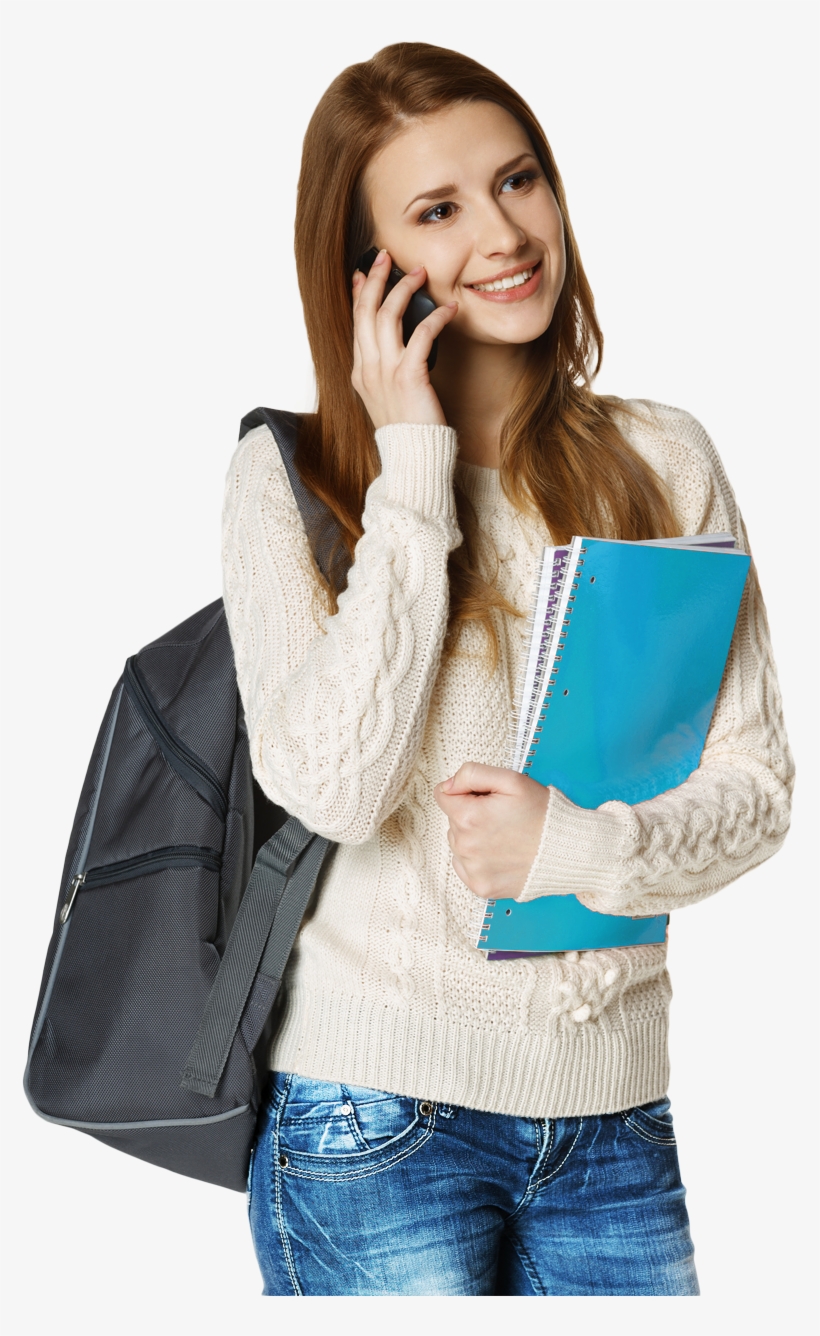Student Png - Students Talking On Mobile Phone, transparent png #956289