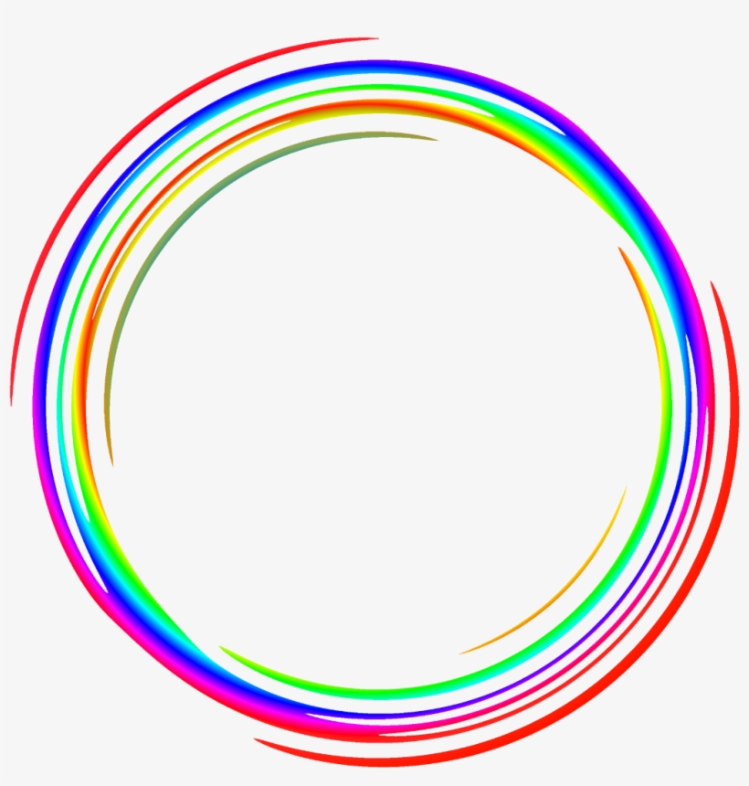 Round Frames Frame Border Borders Colorful Rainbow - Circle, transparent png #956640