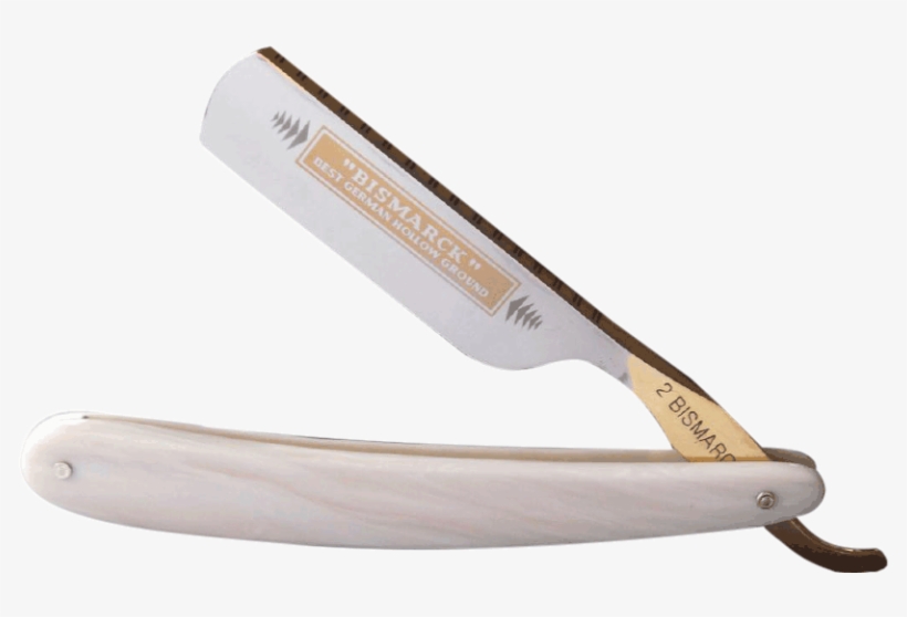 Dovo 6/8" Bismarck Acrylic Pearl Handle Straight Razor - Shaving, transparent png #956749