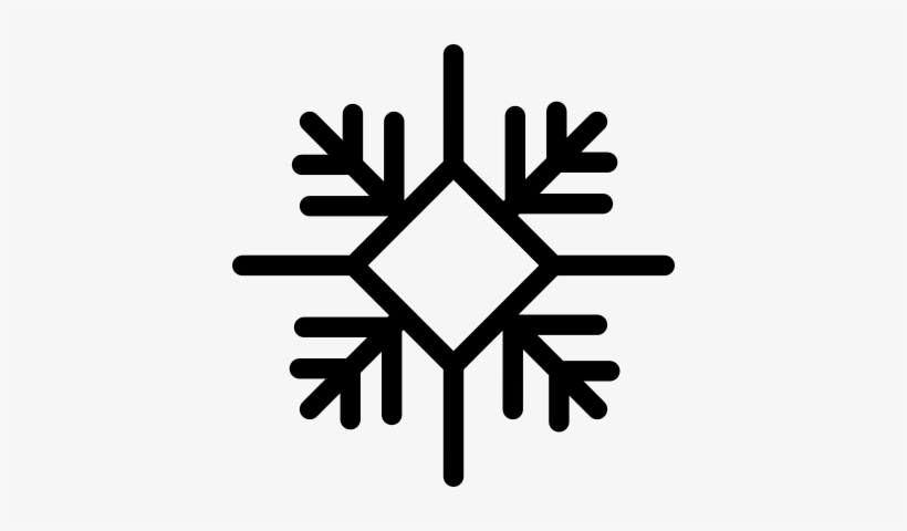 Snowflake With Diamond Outline Variant Vector - Four Seasons Weather, transparent png #956771