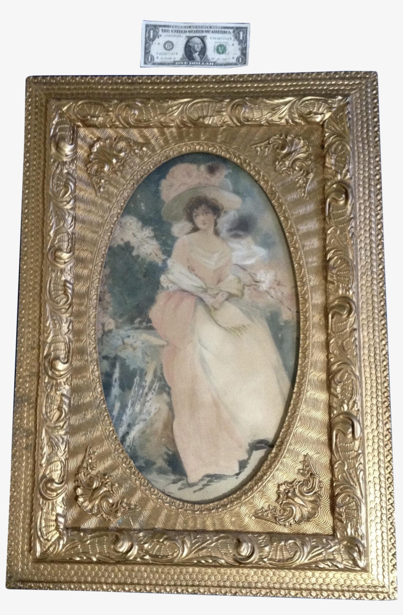 L Walker, 19th Century Watercolor Painting Portrait - 1 Us Dollar, transparent png #956857