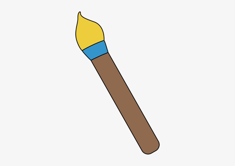 Yellow Clipart Paintbrush - Pink Paint Brush Clipart, transparent png #957219